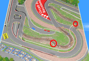 AIs hits walls on red circles