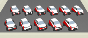From the back-left:<br />Chevrolet Spark, Citroen C1, Daihatsu Ayla, Fiat 500, Hyundai i10 N, Kia Picanto<br /><br />From the front-left:<br />Perodua Axia, Peugeot 108, Renault Twingo, Suzuki Celerio, Toyota Aygo