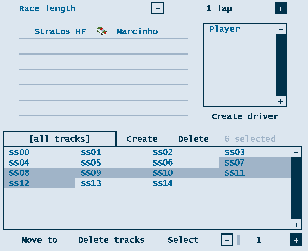 Example screen for stages 7-12.